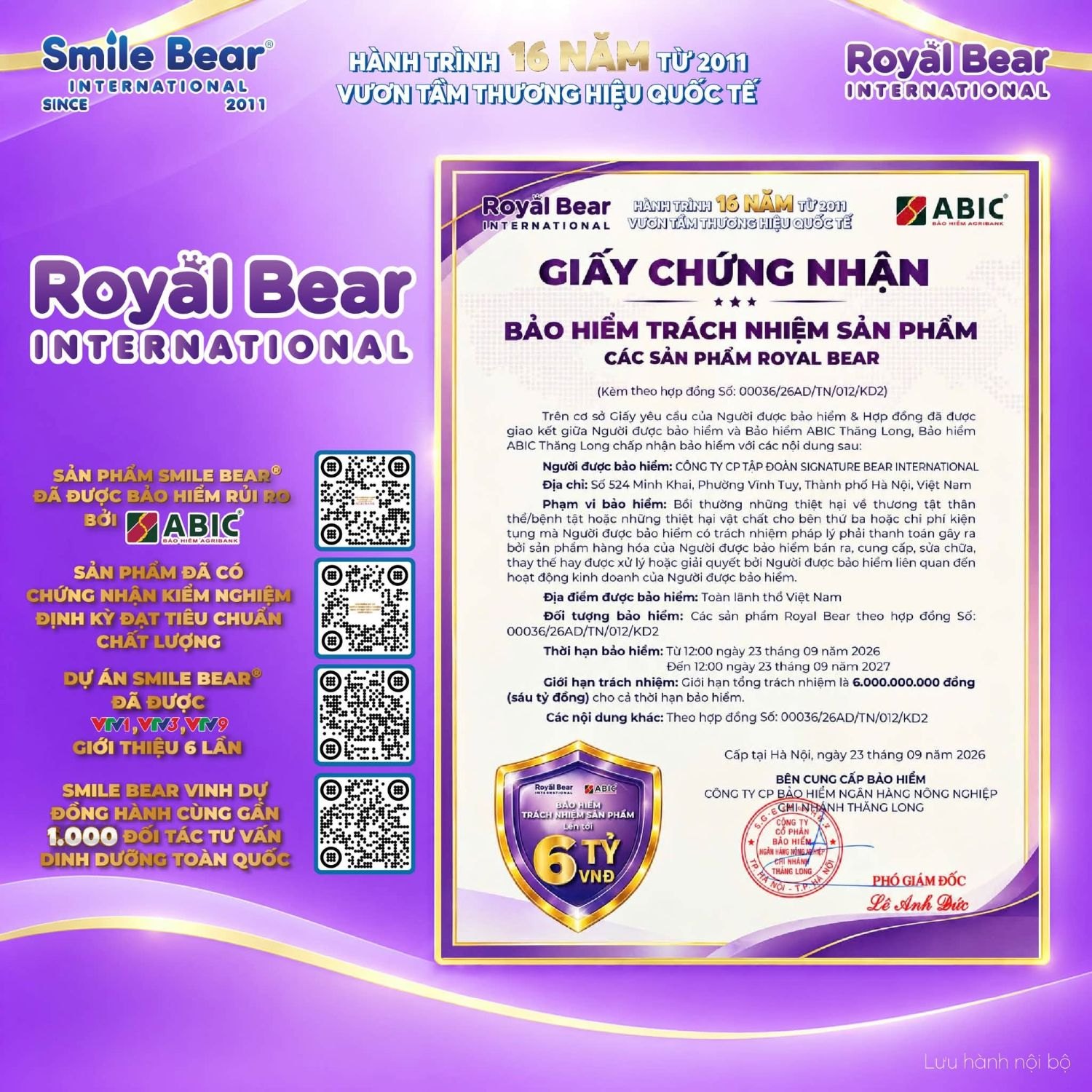 Royal Bear Grow+ A2: Minh bach chat luong, vung tam dong hanh — ảnh 4/4