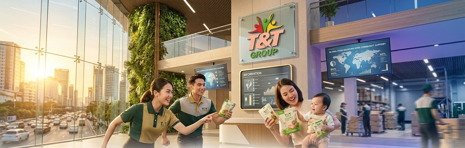 Hình ảnh minh họa trụ sở và đội ngũ T&T Group